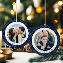 Modern Plaid Photo Christmas