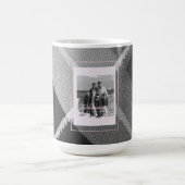 Modern Plaid Rustic Photo Christmas mug Kaffeetasse (Mittel)