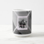 Modern Plaid Rustic Photo Christmas mug Kaffeetasse (Mittel)