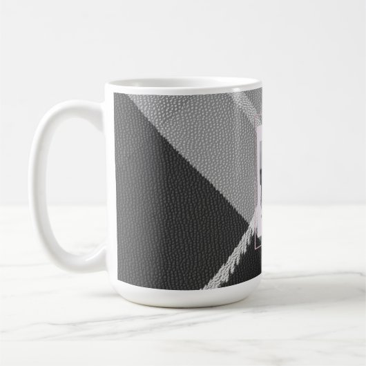 Modern Plaid Rustic Photo Christmas mug Kaffeetasse (Links)
