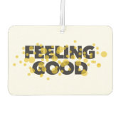 Modern, playful, cheerful design of Feeling Good Autolufterfrischer (Rückseite)
