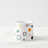 Modern, playful, cool, trendy, Memphis geometrisch Espressotasse (Vorderseite)