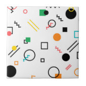 Modern, playful, cool, trendy, Memphis geometrisch Fliese (Vorderseite)
