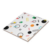 Modern, playful, cool, trendy, Memphis geometrisch Fliese (Seite)