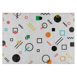 Modern, playful, cool, trendy, Memphis geometrisch Schneidebrett