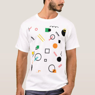 Modern, playful, cool, trendy, Memphis geometrisch T-Shirt