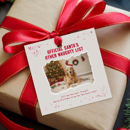 Modern Playful Funny Dog Christmas Present  Geschenkanhänger