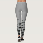 Modern, playful, urban geometric circle pattern leggings (Rückseite)
