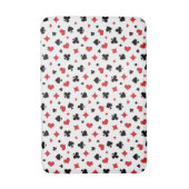 Modern Playing Card Suits Pattern Badematte (Vorderseite Vertikal)