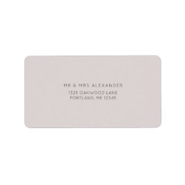 Modern Plum Wedding Return Label Adressaufkleber
