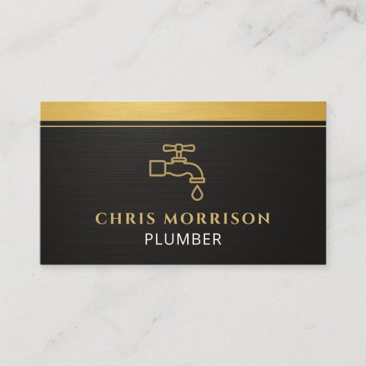 Modern Plumber QR Code Visitenkarte (Vorderseite)