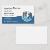 Modern Plumbing Plumber Service Business Cards Visitenkarte (Vorne/Hinten)