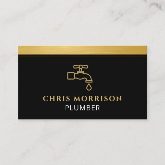 Modern Plumbing QR Code Visitenkarte (Vorderseite)