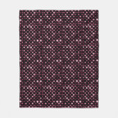 Modern Polka Dot 01.Pink Black BG Fleecedecke (Vorderseite)
