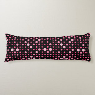 Modern Polka Dot 01.Pink Black BG Seitenschläferkissen