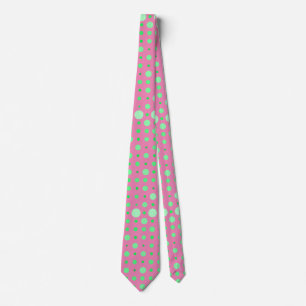 Modern Polka Dot 02.Green. Rosa BG Krawatte