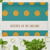 Modern Polka Dot Kitchen Towel, Personalized Geschirrtuch (Gefaltet)