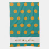 Modern Polka Dot Kitchen Towel, Personalized Geschirrtuch (Vertikal)