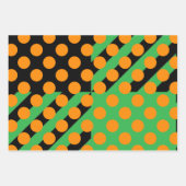Modern Polka Dot Yellow, Blue Red Pumpkin Orange Geschenkpapier Set (Vorderseite 3)