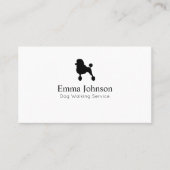 Modern Poodle Logohundwanderung Visitenkarte (Vorderseite)