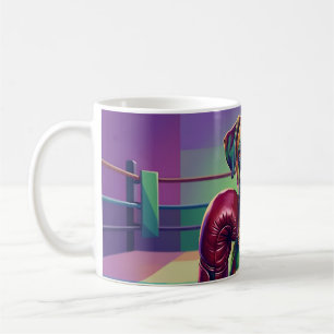 Modern Pop Art Boxer Dog Boxing Athlete Kaffeetasse