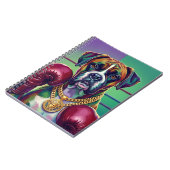 Modern Pop Art Boxer Dog Boxing Athlete Notizblock (Linke Seite)