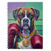 Modern Pop Art Boxer Dog Boxing Athlete Notizblock (Vorderseite)