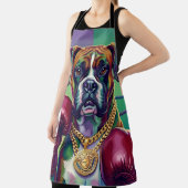 Modern Pop Art Boxer Dog Boxing Athlete Schürze (InSitu)