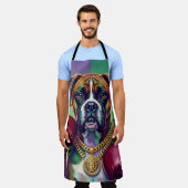 Modern Pop Art Boxer Dog Boxing Athlete Schürze (Getragen)