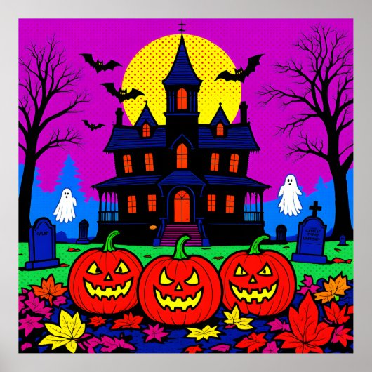 Modern Pop Art Halloween Poster (Vorne)