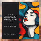 Modern Pop Art Retro Colorful Hair Makeup Fensteraufkleber (Blatt 2)