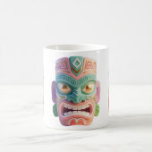 Modern Pop Art Tiki Head Mask Kaffeetasse (Mittel)