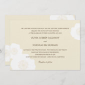Modern Poppies Wedding Invitation - Mandeln Einladung (Vorne/Hinten)