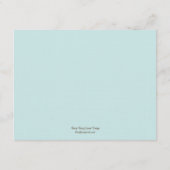 Modern Poppies Wedding Reception Card - Aqua Blue Begleitkarte (Rückseite)