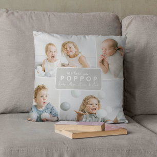 Modern Poppop 4 Foto Grau Kissen