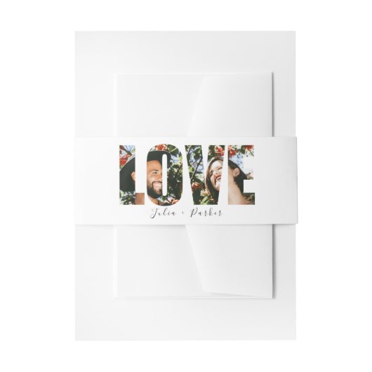 Modern Poppy Red Wedding Einladungsbanderole (Vorderseite Beispiel)