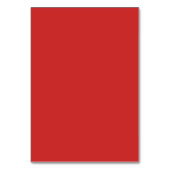 Modern Poppy Red Wedding Tischnummer (Rückseite)