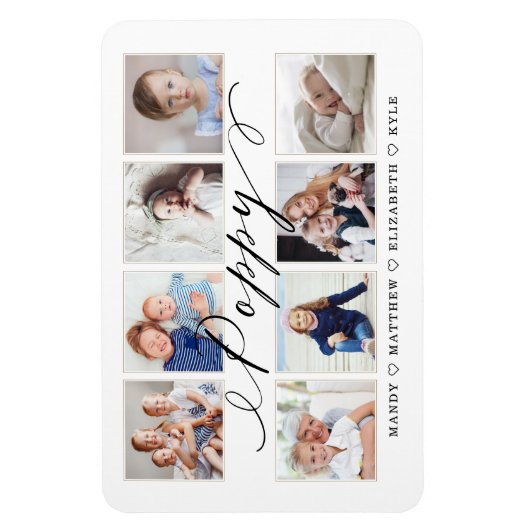 Modern Poppy Script | Entenkinder - FotoCollage Magnet (Vertikal)