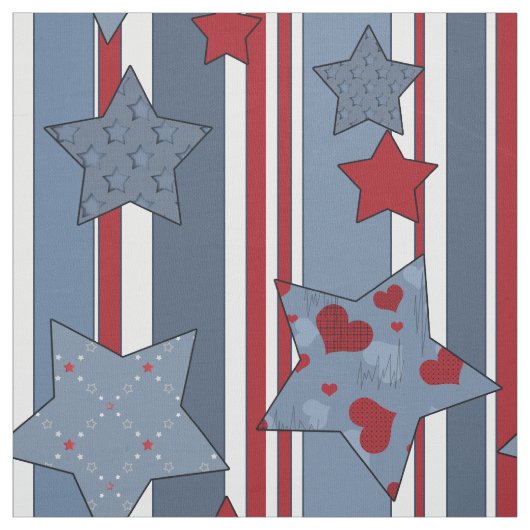 Modern, populär, Patriotisch, Jugend, Sterne Stoff (Muster)