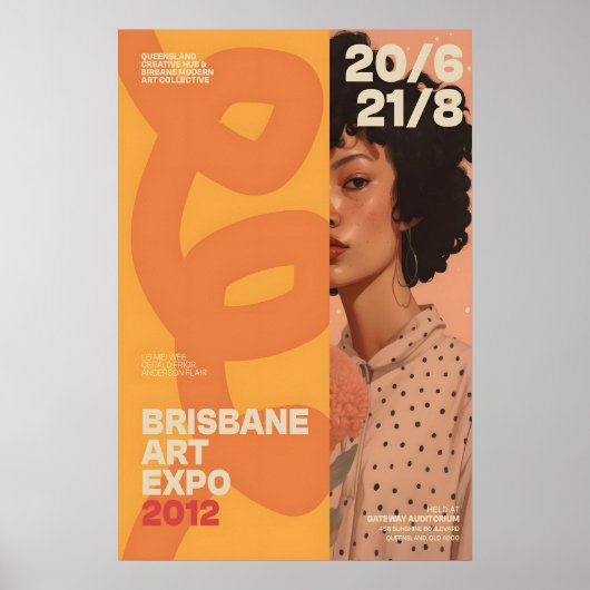 Modern Portrait Art Print Brisbane Art Expo 2012 Poster (Vorne)