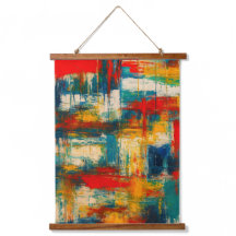 Modern Portuguese Abstract Color Block Wall Tapest