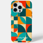 Modern Portuguese Azulejo Tile Pattern iPhone Case (Rückseite)