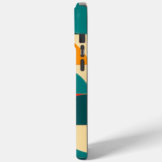 Modern Portuguese Azulejo Tile Pattern iPhone Case (Rückseite / Links)