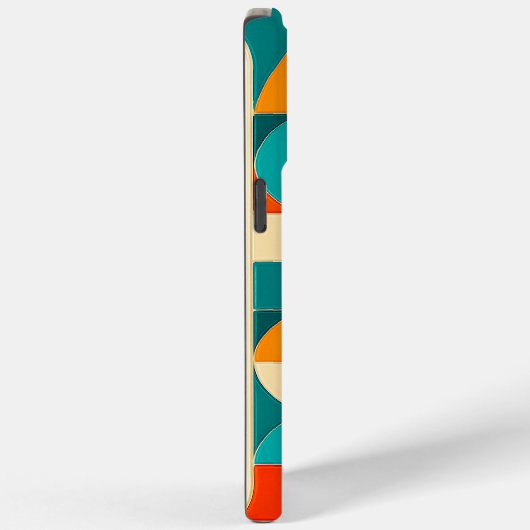 Modern Portuguese Azulejo Tile Pattern iPhone Case (Rückseite / Rechts)