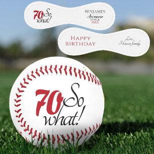 Modern Positive Lustig 70 Na und 70. Geburtstag Baseball