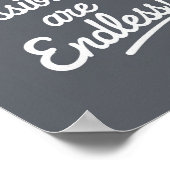 Modern Poster The Possibilities Are Endless - Gray (Ecke)