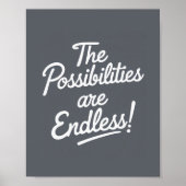 Modern Poster The Possibilities Are Endless - Gray (Vorne)
