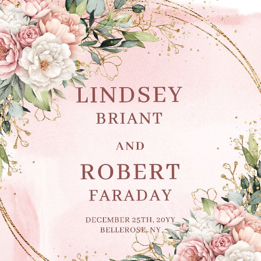 Modern Powder Pink Glitter Wedding Paper Napkins Serviette