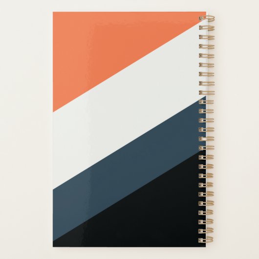 Modern Power Planner – Orange, Navy & Gray Theme Planer (Rückseite)
