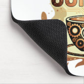 Modern Powered by Coffee – Trendige Kaffeedrucksch Mousepad (Ecke)
